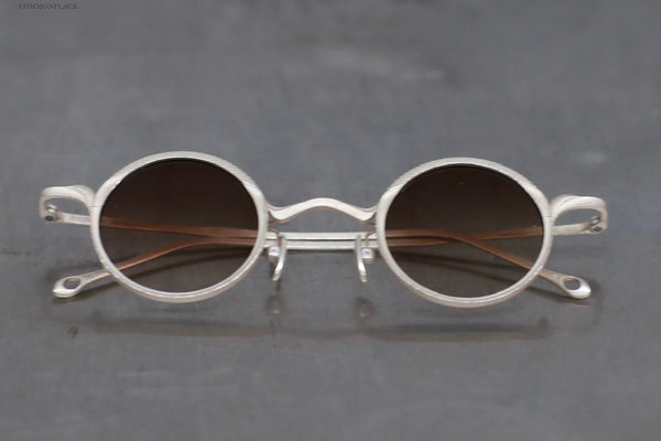 Rigards RG1099AG Series 925 Sterling Silver Round Frame Sunglasses RG-RG1099AG-CYQT Sterling Silver Frame Bronze Plate